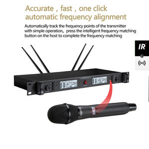 Système de microphone sans fil portable professionnel UHF <span class=keywords><strong>ST</strong></span>-9870 à réduction de bruit en métal, prix usine, offre spéciale pour églises et maisons - Product Image 3