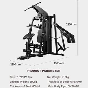 Equipo de Gimnasio Comercial para el Hogar, Máquina de Ejercicio Multifuncional de Peso Libre para 3 Personas, Estación de Entrenamiento - Product Image 6