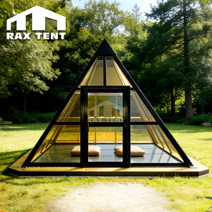 RAXTENT Casa di Vetro a Forma di Piramide 4M <span class=keywords><strong>per</strong></span> <span class=keywords><strong>Glamping</strong></span>, Resort, Rifugio e Osservazione delle Stelle - Product Image 2
