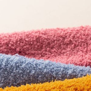 Vớ mùa đông ấm áp màu đen trắng hồng mềm mại cao cấp dành cho nữ, bé gái, đi trong nhà, phòng ngủ, kiểu vớ ống cao, vớ lười - Product Image 6