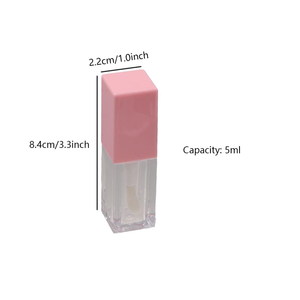 Tubes de brillant à lèvres personnalisés en gros 4ml 5ml 6ml 6.5ml avec grand pinceau, conteneur mignon pour gloss et applicateur épais - Product Image 3