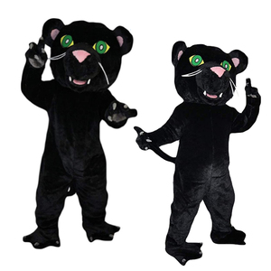 Sống Động Như Thật Dành Cho Người Lớn Kích Thước Phim Hoạt Hình Con Quái Vật Màu Đen Mèo Sang Trọng Cosplay Trang Phục Tùy Chỉnh <span class=keywords><strong>Leopard</strong></span> Thú Nhồi Bông Động Vật Linh Vật Trang Phục - Product Image 1