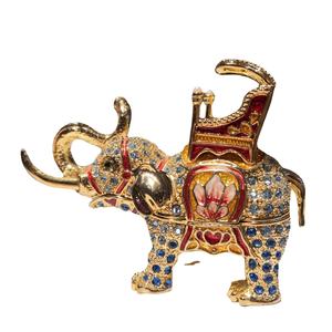 2024 ออกแบบใหม่สร้างสรรค์เพชรช้างไทยโลหะเคลือบกล่องเครื่องประดับสําหรับตกแต่งบ้าน - Product Image 5