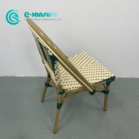 Mobilier d'extérieur de style rétro avec cadre en aluminium chaise de salle à manger ensemble de chaises en rotin PE sièges de jardin de loisirs pour hôtel restaurant bistro