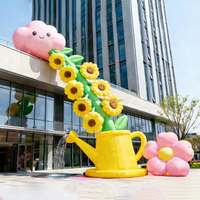 Décoration florale gonflable géante personnalisée pour publicité extérieure 2026, tulipe gonflable pour événements