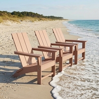 Chaise Adirondack moderne, durable et empilable en HDPE avec garantie de 3 ans pour terrasse extérieure