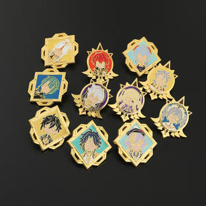 Wowei Anime dibujos animados Genshin impacto insignia Zhongli <span class=keywords><strong>Ganyu</strong></span> Rezaduk Metal broche escuela insignia pines - Product Image 4