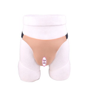 Body Shaping <span class=keywords><strong>Travesti</strong></span> CDs Caché Organes génitaux Fade Vagin Sous-Vêtements Hommes S'habiller Comme Femmes String En Forme De Feuille Fade Vagin Pantalon - Product Image 1