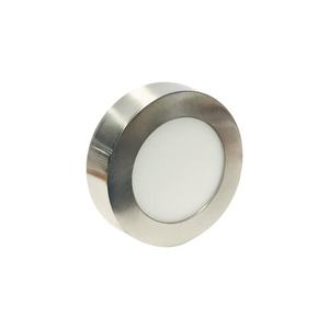 Plafonnier LED rond 6W, couleur nickel, 6500K : éclairage efficace pour les foyers et les bureaux, idéal pour les espaces modernes et - Product Image 1