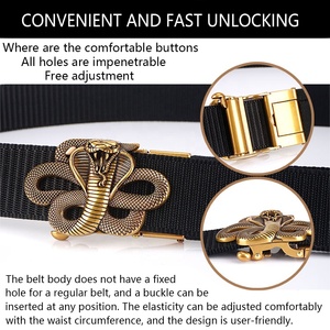 Bán Buôn Tùy Chỉnh Người Đàn Ông Của Nylon Vải Thắt Lưng Với Tự Động <span class=keywords><strong>Micro</strong></span> Điều Chỉnh Giá Không Có Lỗ Khóa Thiết Kế - Product Image 5