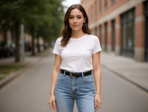 Cintura da Donna con Fibbia a Perno 3,5cm, 110cm, Cintura Casual in Tessuto - Product Image 2