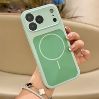 Coque de téléphone magnétique en silicone liquide à chargement sans fil pour iPhone 17 Pro Max, avec microfibre
