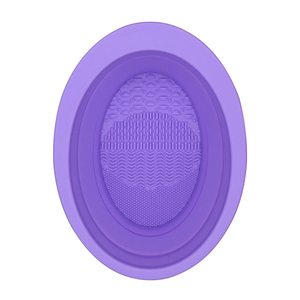 Bol de nettoyage en silicone pour pinceaux de maquillage, outil de beauté pour le visage, tapis de lavage pour pinceaux cosmétiques, éponges et houppettes, usage domestique - Product Image 4