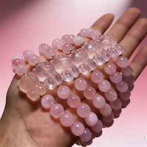 All'ingrosso all'ingrosso Multi gemma naturale braccialetto di cristallo gattino guarigione spirituale quarzo rosa ciao gattino braccialetti di cristallo - Product Image 1