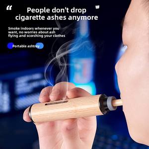 Wenzhou Wood <b>Car</b>-Mounted Smoke-Proof Ashtray with Anti-Ash Flicking Feature for Lazy Smokers - Product Image 5