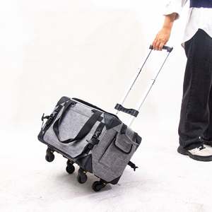 Custom Logo Pet Travel Bag with <b>Wheels</b> Removable Rolling Telescopic Handle Dog Stroller Cat Trolley Bag - Product Image 6