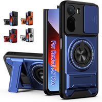 Funda para Teléfono con Soporte Deslizante para Cámara y Ventana, para Redmi A7 Pro 4G/ Poco C85X 5G, con Soporte y Diseño Refrigerante