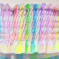 Nouveau maillot de bain une pièce pour filles arc-en-ciel rayé ourlet à volants bretelles réglables bas taille haute maillot de bain à séchage rapide
