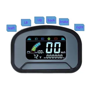 Electric Battery Indicator With Speed Voltage CAN Protocol Support 36v 48v 72v