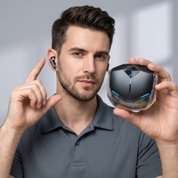 Écouteurs Intra-Auriculaires TWS Modèle Exclusif S45 avec Réduction de Bruit Active (ANC), Indicateur de Batterie LED, Mode Jeu à Faible Latence, Éclairage RVB et Application Audio HeyLink
