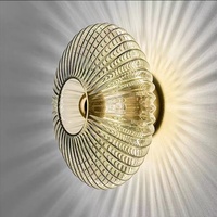 Applique murale design moderne et minimaliste pour décoration intérieure, lampe murale ronde en verre pour salon, chambre à coucher, chevet
