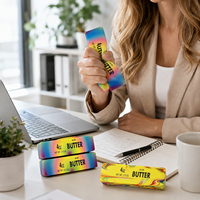 Bâton de beurre imprimé intégral en PU, jouet sensoriel anti-stress souple à remontée lente, unisexe, pour 14 ans et plus, cadeau