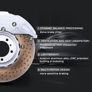 Frenos hidráulicos Big 10 Pot Auto Brake Calipers 420mm 440mm para BMW Lixiang Porche <span class=keywords><strong>Tycan</strong></span> Panamera - Product Image 6