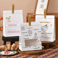 Sachets Doypack en Carton Recyclable Écologique Imprimés par Gravure, Résistants à l'Humidité, pour Biscuits, Snacks, Toffee et Pâtisseries, Motif Flocon de Neige