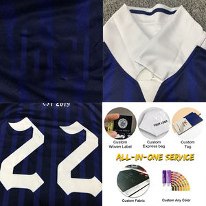 Maillot de football personnalisé, dernière conception, respirant, rayé, sublimation, vêtements de sport, séchage rapide, 100% polyester, col en V court, pour hommes - Product Image 6