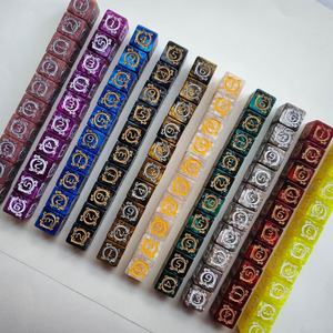 Facub 16 מ "מ מותאם אישית לוגו יוקרה נקודה d6 קוביות עגול פינת קריסטל אקריליק משחק לוח - Product Image 6