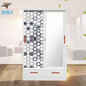Armario personalizado de acero barato de doble puerta armario de almacenamiento de Metal moderno con cajones deslizantes para uso <span class=keywords><strong>en</strong></span> muebles de Hotel - Product Image 2