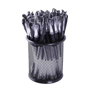 Stylos gel 0,5 mm noirs en plastique, outil d'écriture pour le bureau et l'école, avec capuchons de fermeture - Product Image 4
