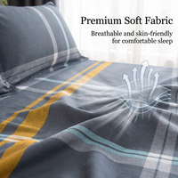 Ensembles de jupes de lit en fibre de polyester en gros avec draps imprimés doux et lisses en trois pièces