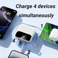 Promotion : Batterie externe ultra-fine Li-Polymère 20000mAh à charge rapide avec affichage LED et logo personnalisé, USB Type-C pour iPhone
