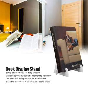 Expositor de Acrílico para Libros con Repisa, Soporte para Tablets Pequeñas, para Exhibir Fotos, Libros, Partituras, CDs, Cuadernos - Product Image 2