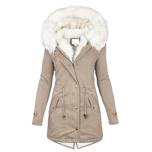 Offre Spéciale hiver mode femmes épais rembourré à capuche vestes couleur unie vers le bas coton veste à capuche Parka <span class=keywords><strong>manteau</strong></span> - Product Image 6