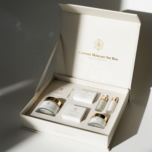 Custom Luxury Skincare Set Magnetic Gift <b>Box</b> with Matt Lamination Recycled Materials Customizable Size & Color - Product Image 2