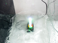 Mini pompe à eau submersible centrifuge électrique agricole à basse pression avec lumière LED et garantie d'un an