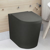 Toilette Duduk en marbre travertin, à poser au sol, en céramique noire, à double chasse, réservoir encastré, pour villa, lavabo, design moderne