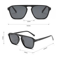 Lunettes de soleil vintage à monture épaisse en acétate pour hommes, style rétro carré, verres dégradés, protection UV400, pour les trajets quotidiens et les voyages