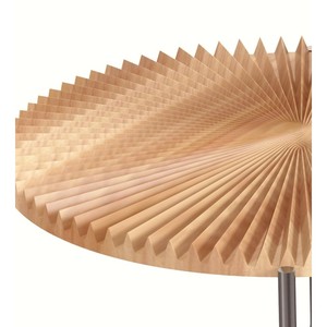 Set di tavolini da caffè e tavolini laterali in 2 pezzi con motivo radiale, MDF impermeabile con rivestimento in PVC, design cilindrico anticato, metallo nero - Product Image 4