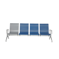 Chaise d'attente moderne en métal au design personnalisé, siège en cuir PU, capacité de charge de 150 kg, pour hôpital, école, aéroport
