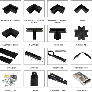 Dglux 1m 1.5m 2m 2 dây tuyến tính Trần lõm hoàn chỉnh LED COB từ theo dõi hệ thống chiếu sáng đường sắt - Product Image 2