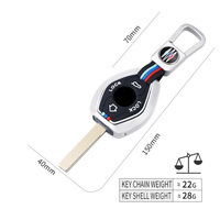 Étui de protection pour clé de voiture en alliage de zinc et gel de silice pour BMW X3 5 Z3 4 7 E38 E39 E46 E83 Porte-clés Porte-clés Sac Accessoires