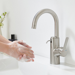 Induction Sanitary Ware Single Hole Hand Wash <b>Deck</b> Mounted Soap Dispenser Faucets Bathroom Taps Basin Mixer - Product Image 6