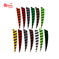 50 pièces JINYUQI 4 "bouclier coupe empennage flèche plumes rayées dinde plume tir à l'arc chasse flèche accessoires
