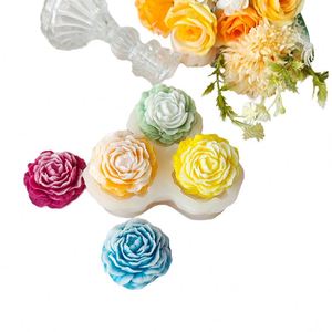 Food Grade Silicone Peony Mold, Non-stick Anti-slip Durable <b>Mould</b> for Candle Soap Resin Clay Plaster Chocolate Cake Decor - Product Image 1
