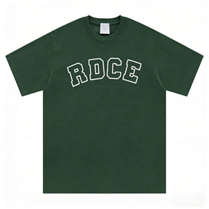 Camiseta de Algodón Lisa con Bordado, Color Sólido, Personalizable, Talla Grande para Hombre, Venta al Por Mayor - Product Image 1