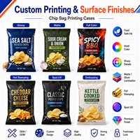 Sacs à chips compostables écologiques en PLA laminé, sachets en plastique laminé thermoscellables pour chips de banane plantain, popcorn, frites, en-cas