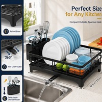 Modern keuken afdruiprek aanrechtblad afdruiprek organizer met bestekhouder voor servies